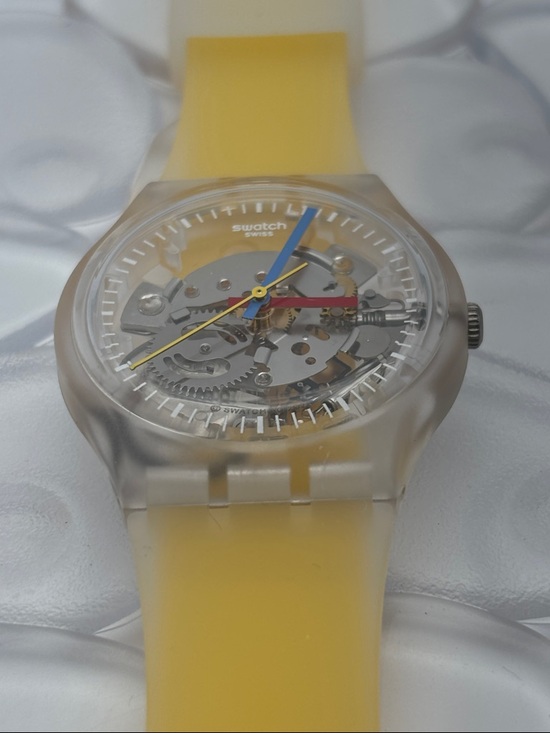 Swatch Watch - GE291 - CLEARLY YELLOW STRIPED main image 6